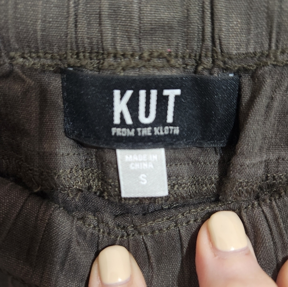 Kut from the Kloth Womens Dark Olive Pants, Size Small - Picture 4 of 10